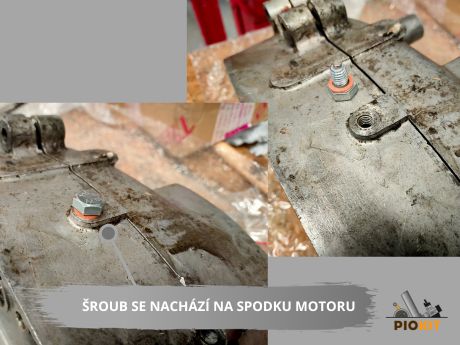 Výpustný šroub motoru Jawa 50 pionýr
