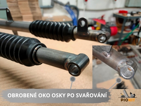 Jawa 50 pionýr pařez oprava přední vidlice, oprava tlumičů