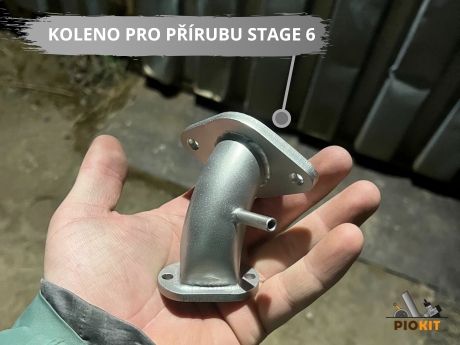 Koleno sání na gumovou přírubu STAGE 6 - DELLORTO JAWA 50