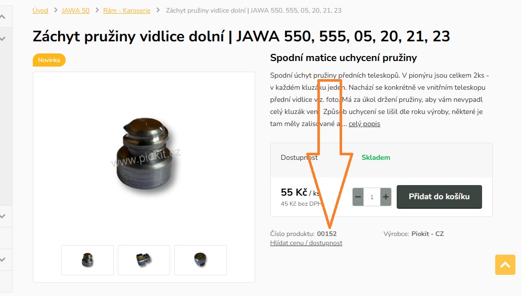 Velkoobchod s náhradnímy díly Jawa 50 dodavatel